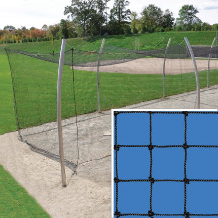 Jaypro Sports Batting Tunnel Net - Pro Climatized - 42 High Abrasion - Resistant - 2mm Twisted Poly Fiber - 1 - 3/4 in. Square Mesh (70 ft.L x 14 ft.W x 12 ft.H) | BBCP - 7014 BBCP-7014 - Play and Sync
