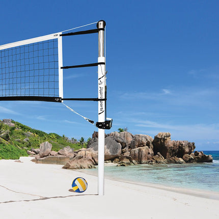 Jaypro Sports Beach Volleyball System (3 - 1/2 in. Ground Sleeve) - NFHS, NCAA, USVBA Compliant | OBV300 - REC OBV300-REC - Play and Sync