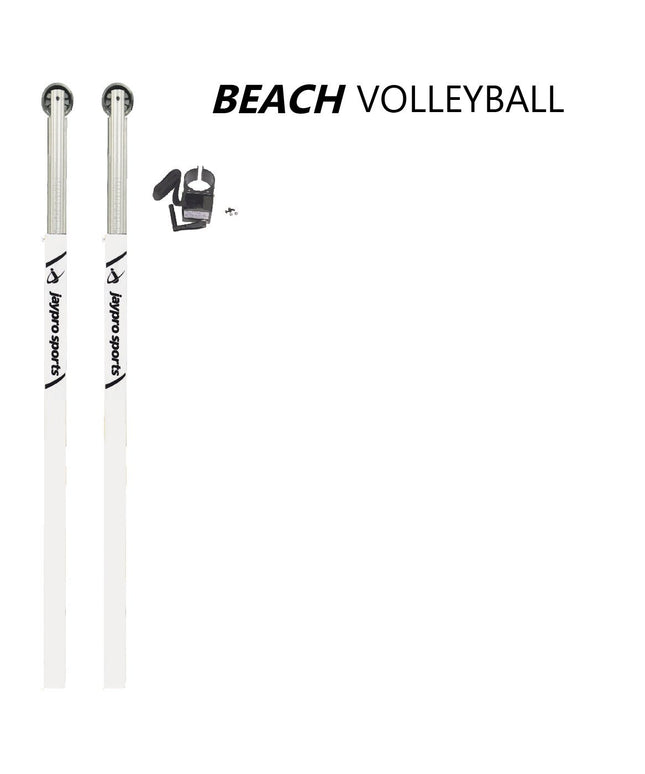 Jaypro Sports Beach Volleyball Upright (3 - 1/2 in. Ground Sleeve) - NFHS, NCAA, USVBA Compliant | OBV300U OBV300U - Play and Sync