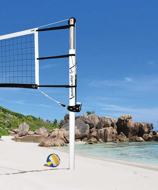 Jaypro Sports Beach Volleyball Upright (3 - 1/2 in. Ground Sleeve) - NFHS, NCAA, USVBA Compliant | OBV300U OBV300U - Play and Sync
