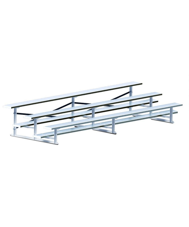 Jaypro Sports Bleacher - 15 ft. (3 Row - Single Foot Plank) - Standard, Outdoor | BLCH - 3 BLCH-3 - Play and Sync