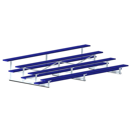 Jaypro Sports Bleacher - 15 ft. (4 Row - Single Foot Plank) - All Aluminum (Powder Coated) BLCH-4ALPC - Play and Sync