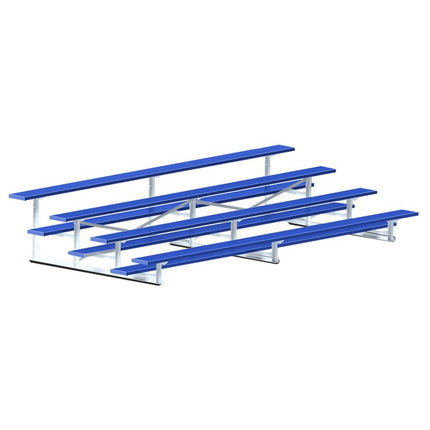 Jaypro Sports Bleacher - 15 ft. (4 Row - Single Foot Plank) - All Aluminum (Powder Coated) BLCH-4ALPC - Play and Sync