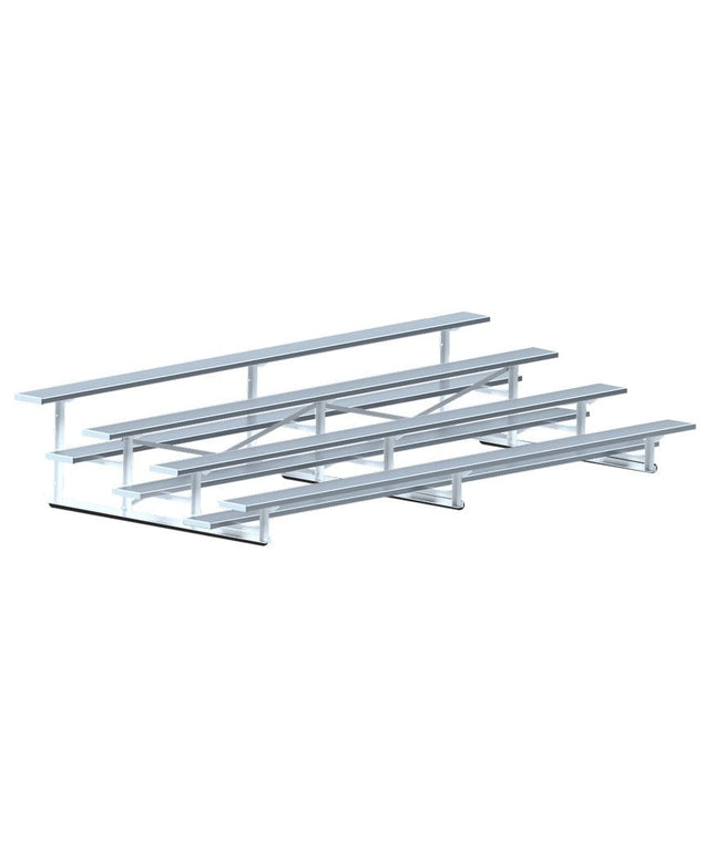 Jaypro Sports Bleacher - 15 ft. (4 Row - Single Foot Plank) - Standard, Outdoor | BLCH - 4 BLCH-4 - Play and Sync