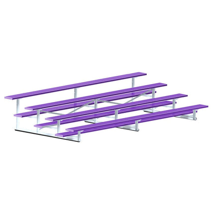 Jaypro Sports Bleacher - 15 ft. (4 Row - Single Foot Plank) - Standard, Outdoor (Powder Coated) BLCH-4PC - Play and Sync