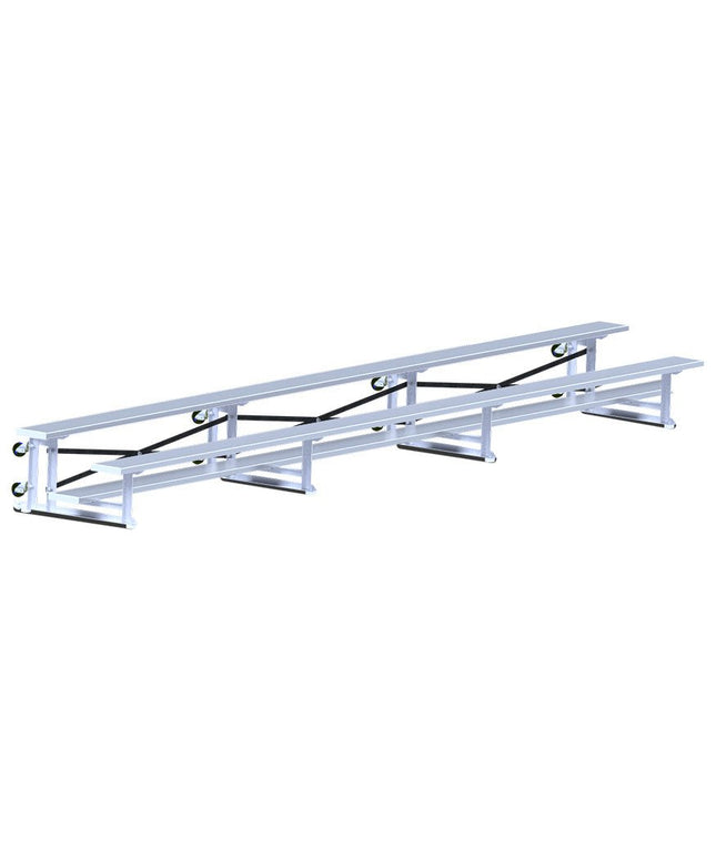 Jaypro Sports Bleacher - 21 ft. (2 Row - Single Foot Plank) - Tip & Roll | BLCH - 221TRG BLCH-221TRG - Play and Sync