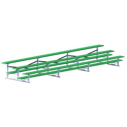 Jaypro Sports Bleacher - 21 ft. (3 Row - Single Foot Plank) - All Aluminum (Powder Coated) BLCH-321ALPC - Play and Sync