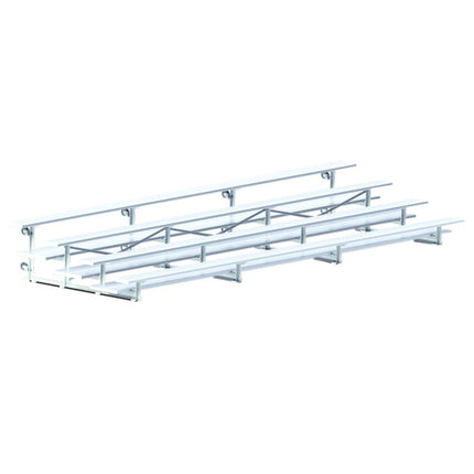 Jaypro Sports Bleacher - 21 ft. (4 Row - Double Foot Plank) - Tip & Roll | BLDP - 421TRG BLDP-421TRG - Play and Sync