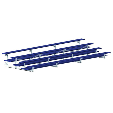 Jaypro Sports Bleacher - 21 ft. (4 Row - Double Foot Plank) - Tip & Roll (Powder Coated) BLDP-421TRGPC - Play and Sync