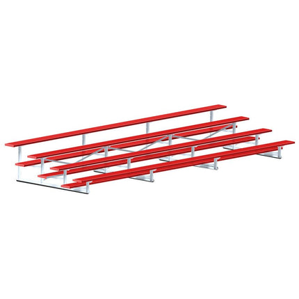 Jaypro Sports Bleacher - 21 ft. (4 Row - Single Foot Plank) - All Aluminum (Powder Coated) BLCH-421ALPC - Play and Sync