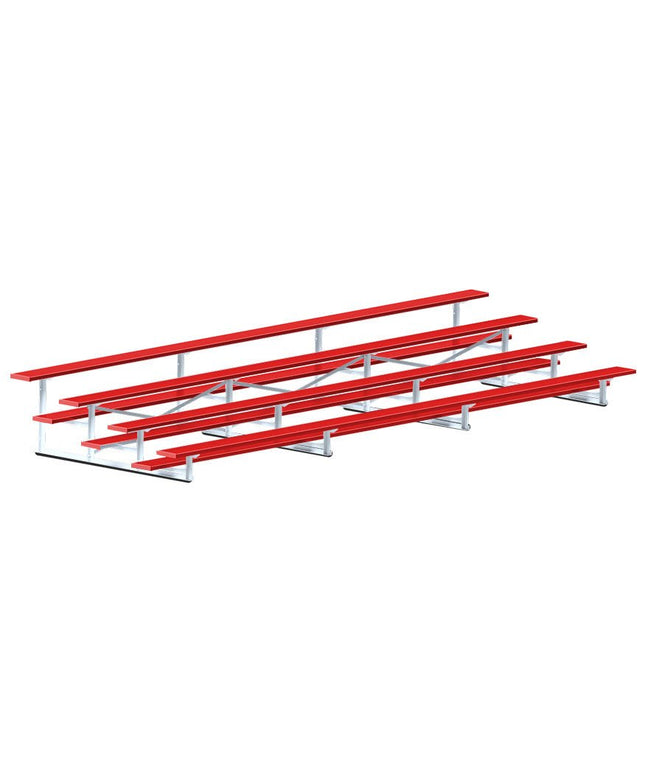 Jaypro Sports Bleacher - 21 ft. (4 Row - Single Foot Plank) - All Aluminum (Powder Coated) BLCH-421ALPC - Play and Sync