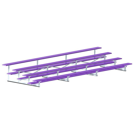 Jaypro Sports Bleacher - 21 ft. (4 Row - Single Foot Plank) - All Aluminum (Powder Coated) BLCH-421ALPC - Play and Sync
