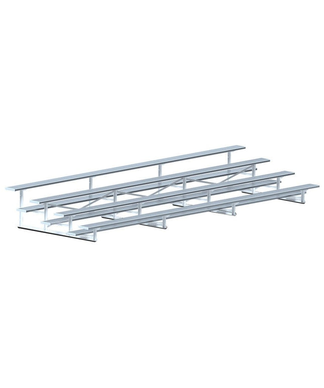 Jaypro Sports Bleacher - 21 ft. (4 Row - Single Foot Plank) - Standard, Outdoor | BLCH - 421 BLCH-421 - Play and Sync