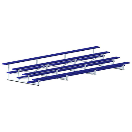 Jaypro Sports Bleacher - 21 ft. (4 Row - Single Foot Plank) - Standard, Outdoor (Powder Coated) BLCH-421PC - Play and Sync
