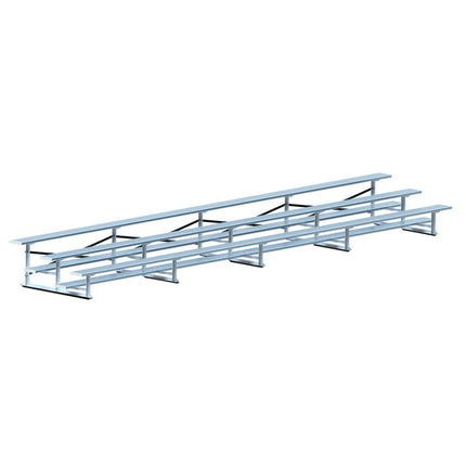 Jaypro Sports Bleacher - 27 ft. (3 Row - Single Foot Plank) - Standard, Outdoor | BLCH - 327 BLCH-327 - Play and Sync
