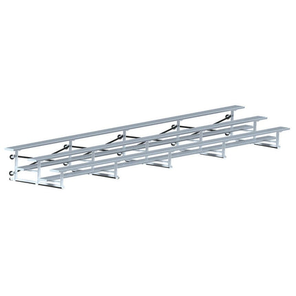 Jaypro Sports Bleacher - 27 ft. (3 Row - Single Foot Plank) - Tip & Roll | BLCH - 327TRG BLCH-327TRG - Play and Sync