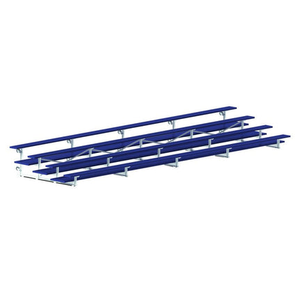 Jaypro Sports Bleacher - 27 ft. (4 Row - Double Foot Plank) - Tip & Roll (Powder Coated) BLDP-427TRGPC - Play and Sync