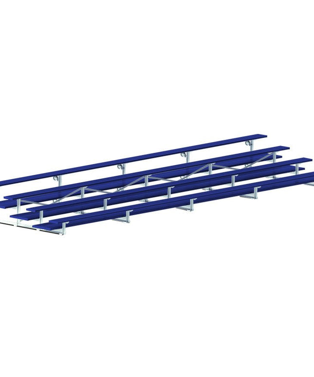Jaypro Sports Bleacher - 27 ft. (4 Row - Double Foot Plank) - Tip & Roll (Powder Coated) BLDP-427TRGPC - Play and Sync