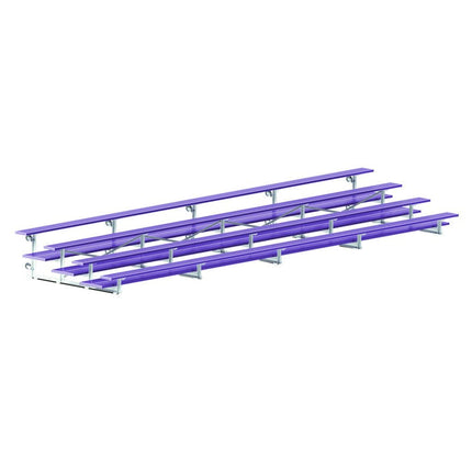 Jaypro Sports Bleacher - 27 ft. (4 Row - Double Foot Plank) - Tip & Roll (Powder Coated) BLDP-427TRGPC - Play and Sync