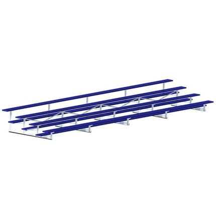Jaypro Sports Bleacher - 27 ft. (4 Row - Single Foot Plank) - All Aluminum (Powder Coated) BLCH-427ALPC - Play and Sync