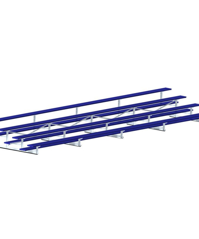 Jaypro Sports Bleacher - 27 ft. (4 Row - Single Foot Plank) - All Aluminum (Powder Coated) BLCH-427ALPC - Play and Sync