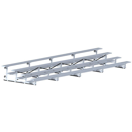 Jaypro Sports Bleacher - 27 ft. (4 Row - Single Foot Plank) - Tip & Roll | BLCH - 427TRG BLCH-427TRG - Play and Sync
