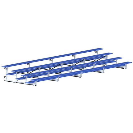 Jaypro Sports Bleacher - 27 ft. (4 Row - Single Foot Plank) - Tip & Roll (Powder Coated) BLCH-427TRGPC - Play and Sync