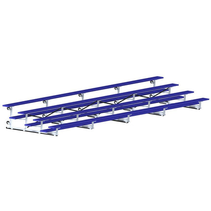 Jaypro Sports Bleacher - 27 ft. (4 Row - Single Foot Plank) - Tip & Roll (Powder Coated) BLCH-427TRGPC - Play and Sync