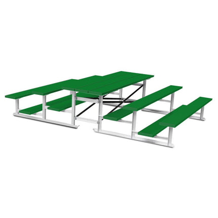 Jaypro Sports Bleacher - 7 - 1/2 ft. (3 Row - Single Foot Plank) - Back - To - Back (Powder Coated) BTBB-375PC - Play and Sync