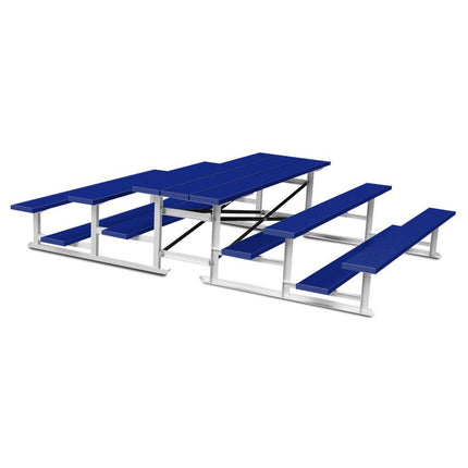 Jaypro Sports Bleacher - 7 - 1/2 ft. (3 Row - Single Foot Plank) - Back - To - Back (Powder Coated) BTBB-375PC - Play and Sync