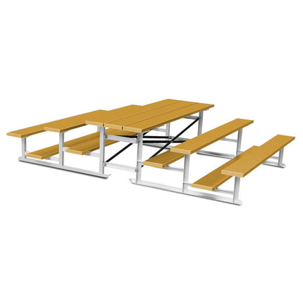 Jaypro Sports Bleacher - 7 - 1/2 ft. (3 Row - Single Foot Plank) - Back - To - Back (Powder Coated) BTBB-375PC - Play and Sync