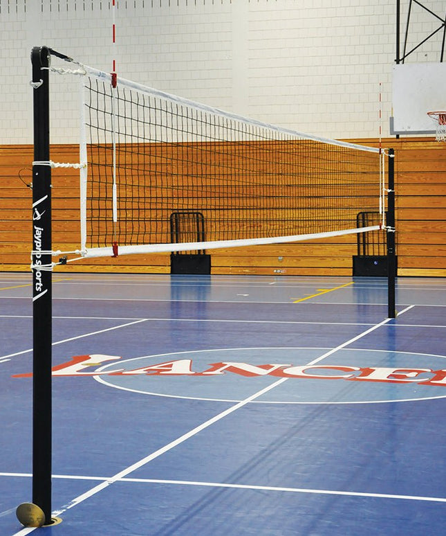 Jaypro Sports Carbon Ultralite Volleyball Uprights (3 - 1/2 in. Floor Sleeve) - NFHS, NCAA, USVBA Compliant | PVB - 90U PVB-90U - Play and Sync
