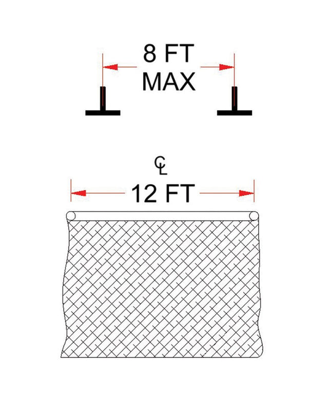 Jaypro Sports Ceiling Mounting Kit - Parallel - Spanning 8 ft. On Center or Less | BBC - PARKITA BBC-PARKITA - Play and Sync