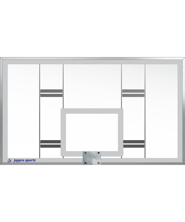 Jaypro Sports Conversion Backboard - 42 in. Rectangular Glass Backboard - NCAA, NFHS Compliant | GCBB - 35 GCBB-35 - Play and Sync