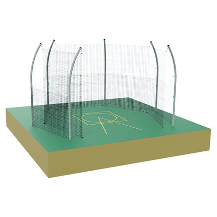 Jaypro Sports Discus Cage (with Cage Net & Barrier Net - No Ground Sleeves) | DCHS - 35BN DCHS-35BN - Play and Sync