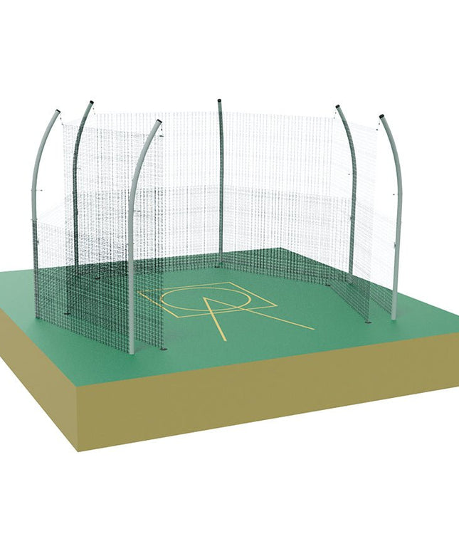 Jaypro Sports Discus Cage (with Cage Net & Barrier Net - No Ground Sleeves) | DCHS - 35BN DCHS-35BN - Play and Sync