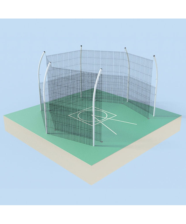 Jaypro Sports Discus Cage (with Cage Net & Barrier Net - No Ground Sleeves) | DCHS - 35BN DCHS-35BN - Play and Sync