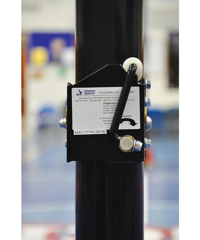 Jaypro Sports FeatherLite Volleyball Systems with custom graphics (2 in. (51mm) Floor Sleeve - Canadian) - NFHS, NCAA, USVBA Compliant | PVB - 5500DX PVB-5500DX - Play and Sync