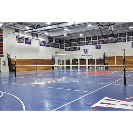 Jaypro Sports FeatherLite Volleyball Uprights (3 - 1/2 in. Floor Sleeve) - NFHS, NCAA, USVBA Compliant | PVB - 51U PVB-51U - Play and Sync