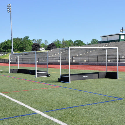 Jaypro Sports Field Hockey Goal Package (2 in. x 2 in. Square Aluminum with Bottom Boards) - Official (7 ft.H x 12 ft.W x 4 ft.D) - NFHS, NCAA, FIH Compliant | FHG - 2ALPKG FHG-2ALPKG - Play and Sync
