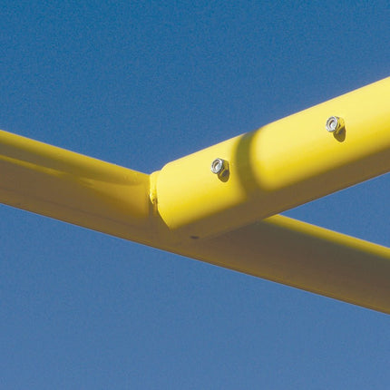 Jaypro Sports Football Goal Posts - 4 - 1/2 in. Pole | 5 ft. Offset | 20 ft. Uprights | 23 ft. - 4 in. Wide [HS] | Semi - Perm - Steel | FBGP - 620 FBGP-620 - Play and Sync
