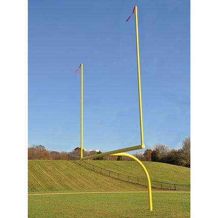 Jaypro Sports Football Goal Posts - 5 - 9/16 in. Pole | 6 ft. Offset | 20 ft. Uprights | 18 ft. - 6 in. Wide [C] | Semi - Perm - Steel | FBGP - 720C FBGP-720C - Play and Sync