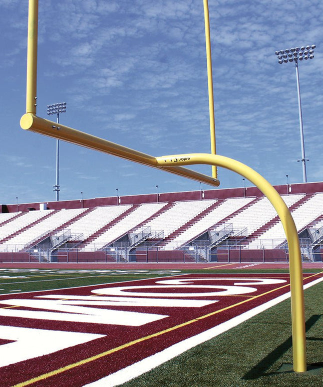 Jaypro Sports Football Goal Posts - 6 - 5/8 in. Pole | 6 ft. Offset | 20 ft. Uprights | 23 ft. - 4 in. Wide [HS] | Leveling Plate - Max - 1 | FBGP - 420 FBGP-420 - Play and Sync