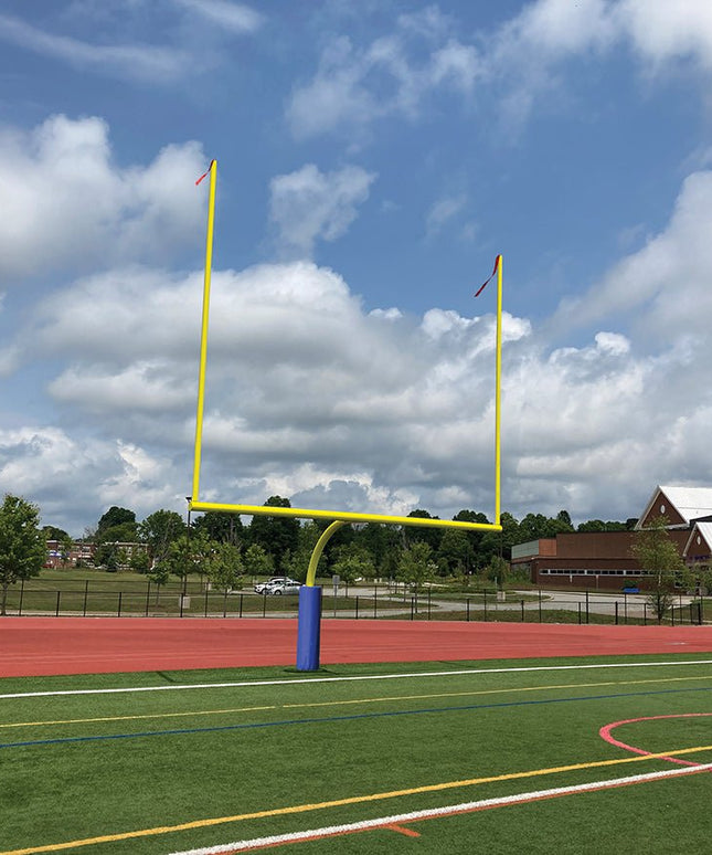 Jaypro Sports Football Goal Posts - 6 - 5/8 in. Pole | 8 ft. Offset | 20 ft. Uprights | 18 ft. - 6 in. Wide [C] | Leveling Plate - Max - 1 | FBGP - 920C FBGP-920C - Play and Sync