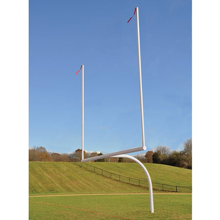 Jaypro Sports Football Goal Posts - 6 - 5/8 in. Pole | 8 ft. Offset | 20 ft. Uprights | Expandable Crossbar | Leveling Plate - Max - 1 | FBGP - 920AX FBGP-920AX - Play and Sync
