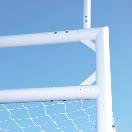 Jaypro Sports Goals - Soccer/Football (with European Backstays) - Deluxe, Official Size (8 ft. H x 24 ft. W x 4 ft. B x 10 ft. D) | FBSC - 240EB FBSC-240EB - Play and Sync