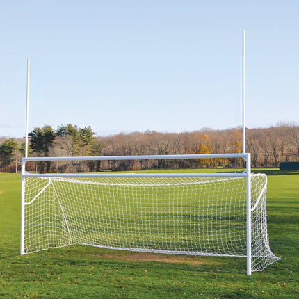 Jaypro Sports Goals - Soccer/Football (with European Backstays) - Deluxe, Official Size (8 ft. H x 24 ft. W x 4 ft. B x 10 ft. D) | FBSC - 240EB FBSC-240EB - Play and Sync