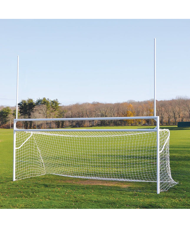 Jaypro Sports Goals - Soccer/Football (with European Backstays) - Deluxe, Official Size (8 ft. H x 24 ft. W x 4 ft. B x 10 ft. D) | FBSC - 240EB FBSC-240EB - Play and Sync
