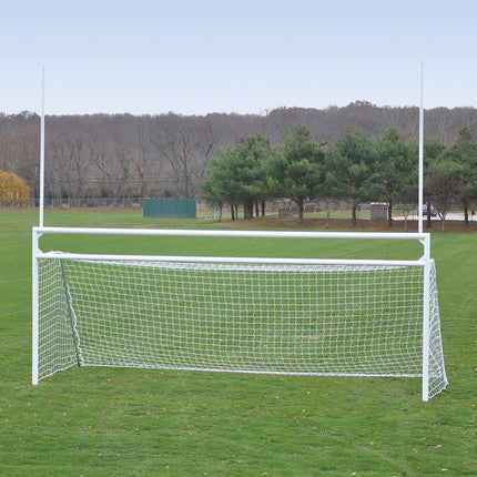 Jaypro Sports Goals - Soccer/Football (with Standard Backstays) - Deluxe, Official Size (8 ft. H x 24 ft. W x 4 ft. B x 10 ft. D) | FBSC - 240 FBSC-240 - Play and Sync
