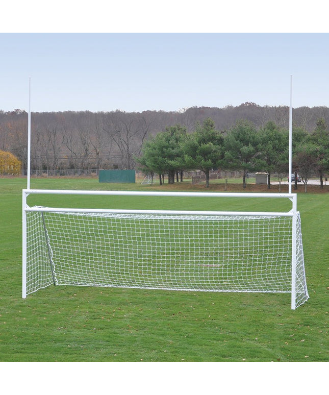 Jaypro Sports Goals - Soccer/Football (with Standard Backstays) - Deluxe, Official Size (8 ft. H x 24 ft. W x 4 ft. B x 10 ft. D) | FBSC - 240 FBSC-240 - Play and Sync